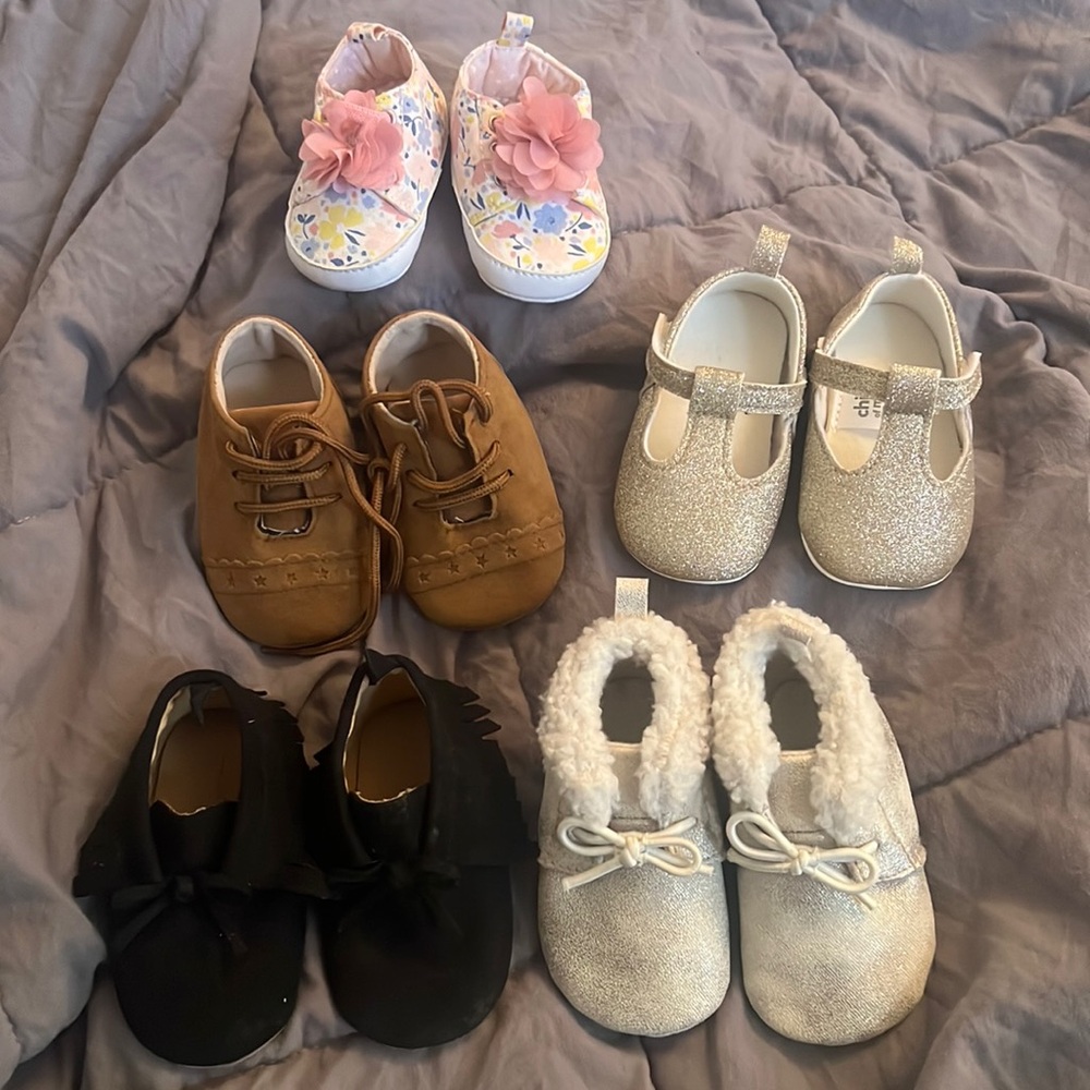 Old Navy and Carters Baby Girl Shoes - Please see description for exact sizes